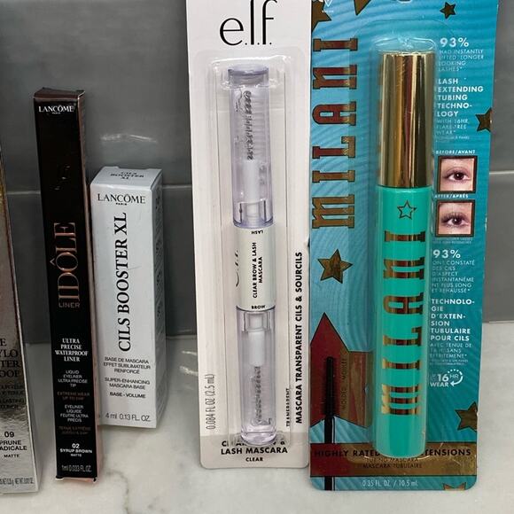 Lancome Elf Well People Milani Makeup Eye liner & mascara 7 pc bundle lot - Picture 2 of 3
